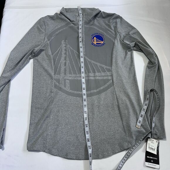 NBA Golden State Warriors Men 1/4 Snap Button Long Sleeve Fitted Shirt Sz Small - Picture 4 of 9